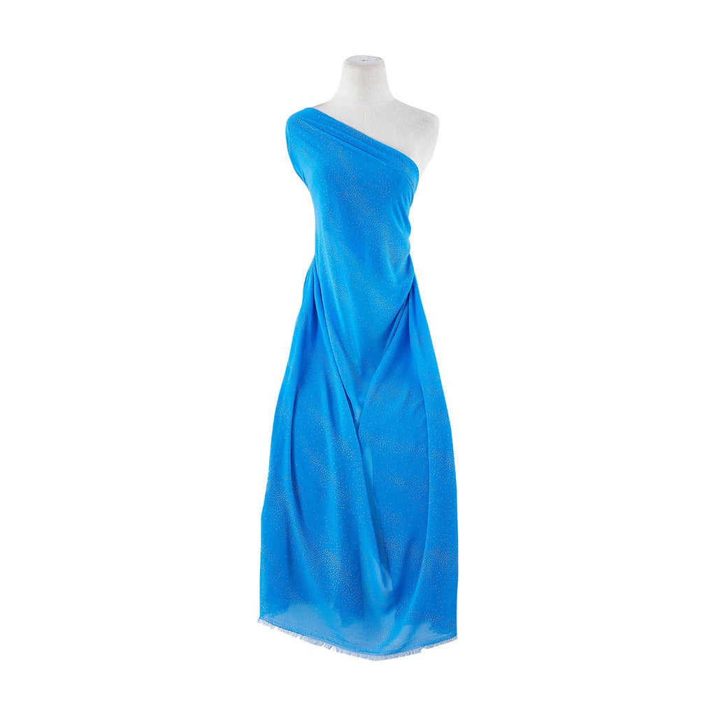 CREPE CHIFFON W/DEW DROP  | 12069-3331DD 414 BLUE - Zelouf Fabrics