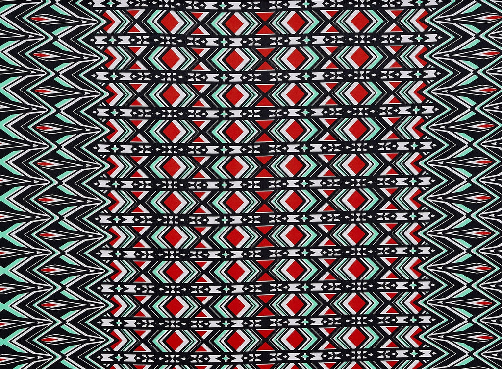 781 MINT/ORANGE | 12095-1181 - PRINT ON ITY - Zelouf Fabrics
