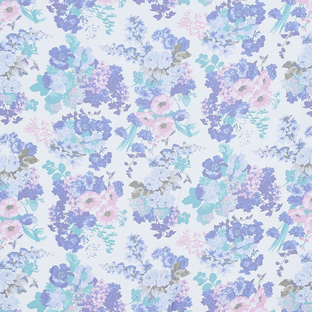 164 WHT/LILAC | 12116-3333 - CHINESE HIGH MULTI CHIFFON PRINT - Zelouf Fabrics