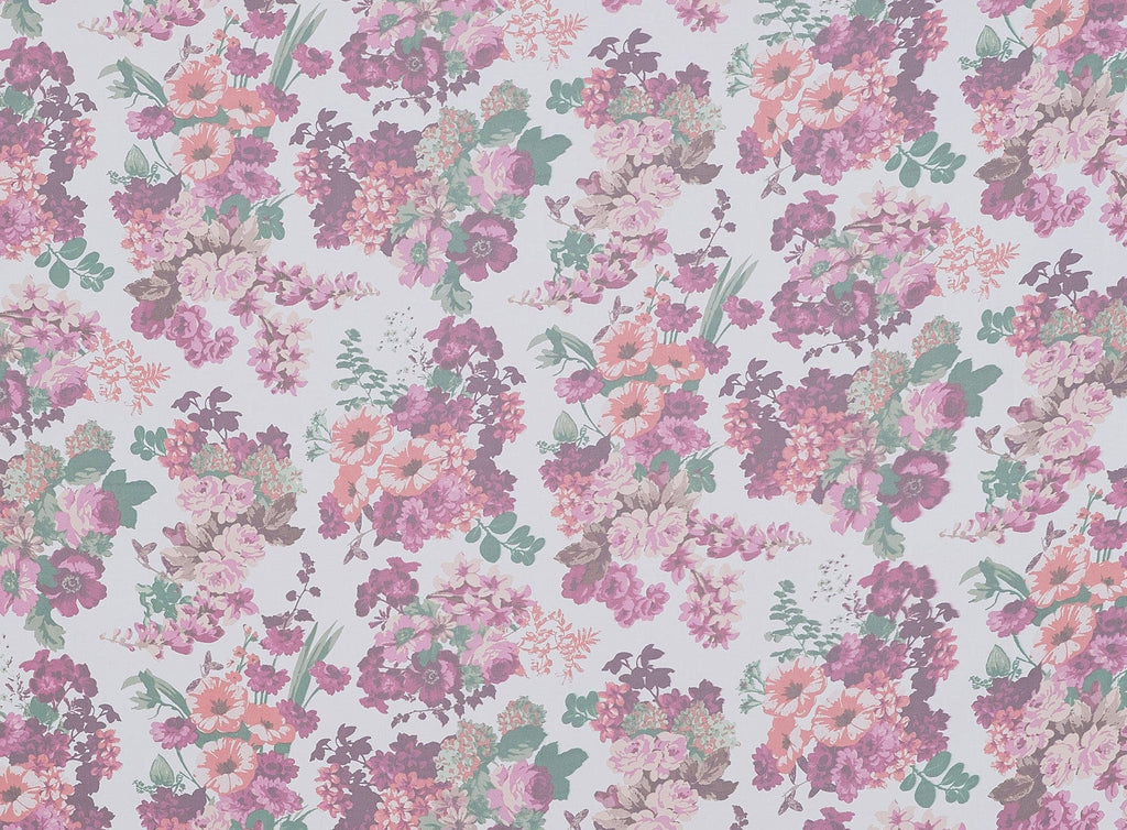 183 WHT/CORAL | 12116-3333 - CHINESE HIGH MULTI CHIFFON PRINT - Zelouf Fabrics