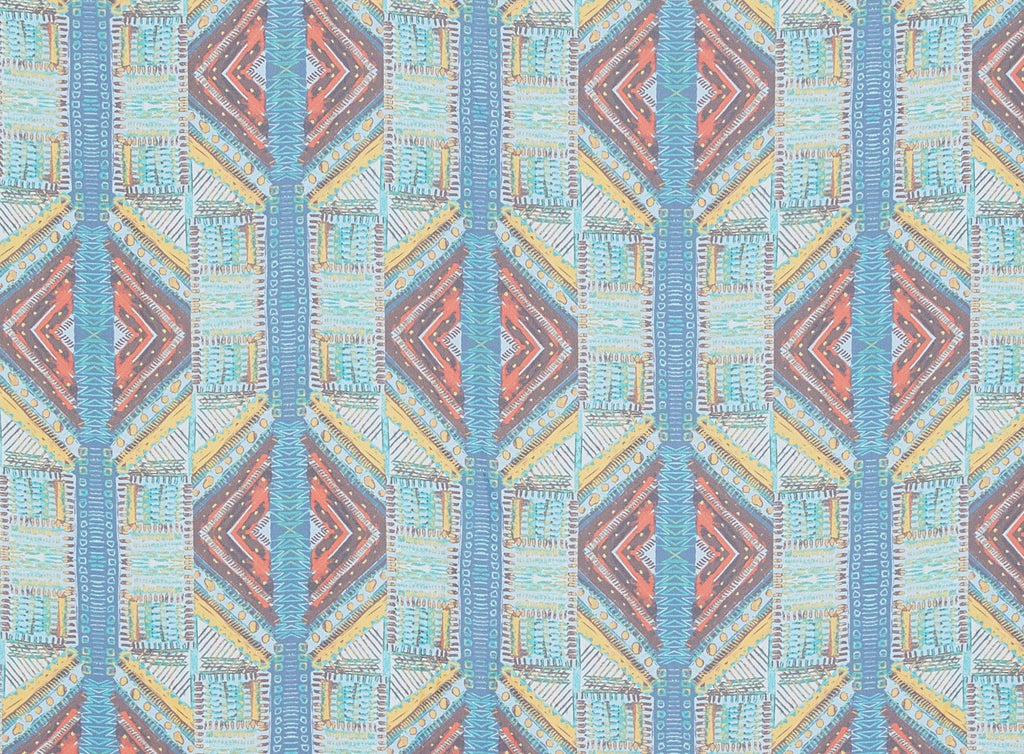 425 SLATE/BROWN | 12136-835 - HIGH MULTI CHIFFON PRINT - Zelouf Fabrics