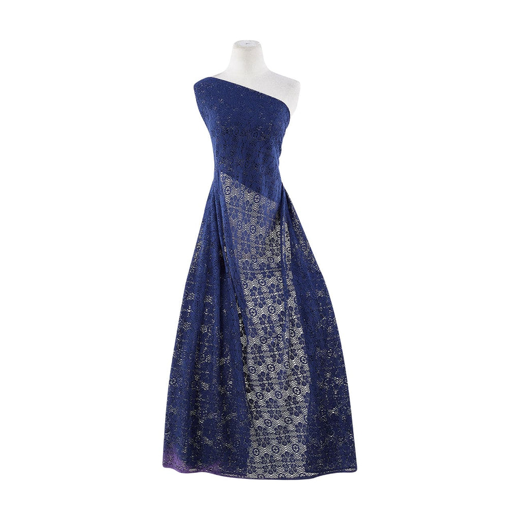 CROCHET PRINT  | 12298-4556 449 NAVY BLUE - Zelouf Fabrics