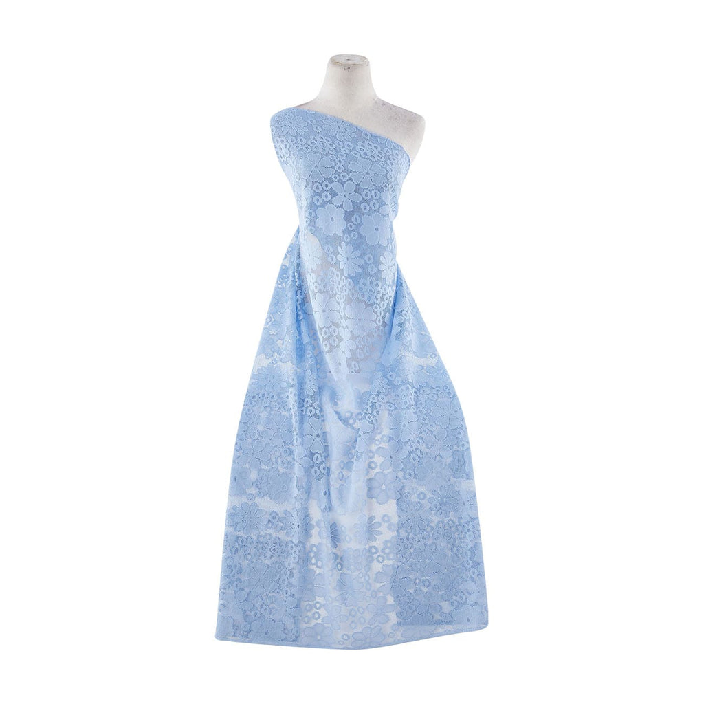 POLYESTER FLORAL LACE  | 12301-3227 411 BONNIE BLUE - Zelouf Fabrics