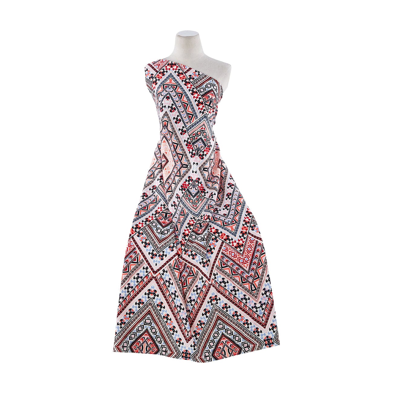 SCUBA KNIT PRINT | 12317-5631 843 CORAL/SKY BLUE SCUBA KNIT PRINT | 12317-5631 843 CORAL/SKY BLUE