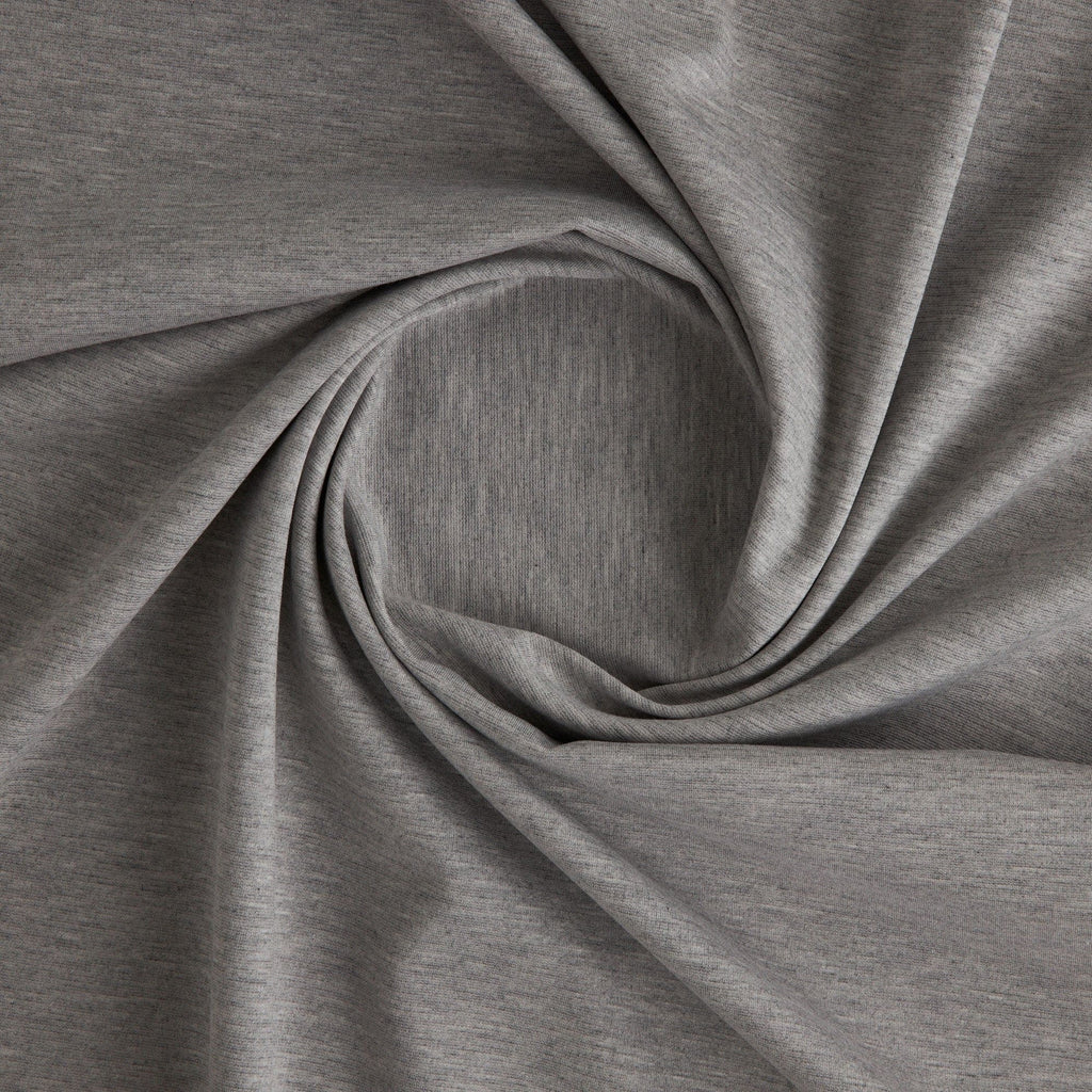 110 HEATHER GREY | 5217 - RAYON NYLON SPAN PONTE - Zelouf Fabrics
