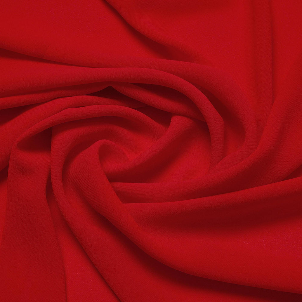 HEAVY LAYERED CHIFFON | 1233 338 RICH RED - Zelouf Fabrics