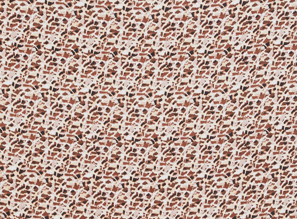 291 MOCHA/BLK | 12334-4637 - OLIVIA CHIFFON PRINT - Zelouf Fabrics