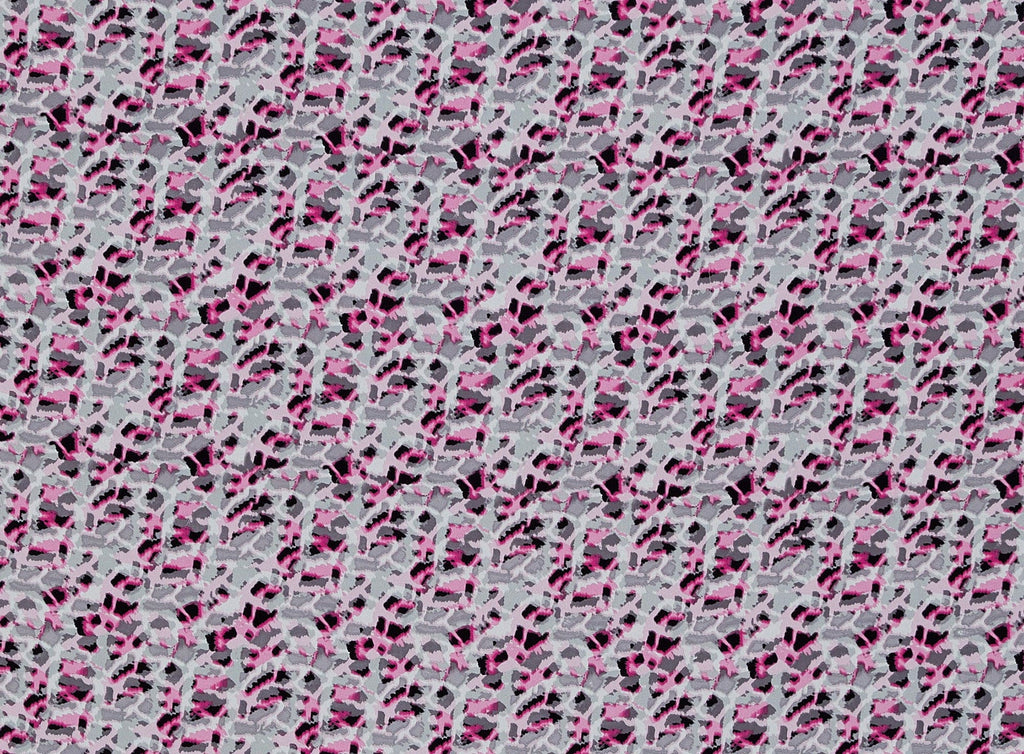 301 FUCHSIA/GREY | 12334-4637 - OLIVIA CHIFFON PRINT - Zelouf Fabrics