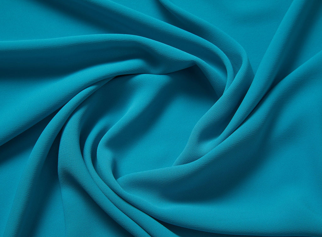 HEAVY LAYERED CHIFFON | 1233 414 TURQUOISE - Zelouf Fabrics