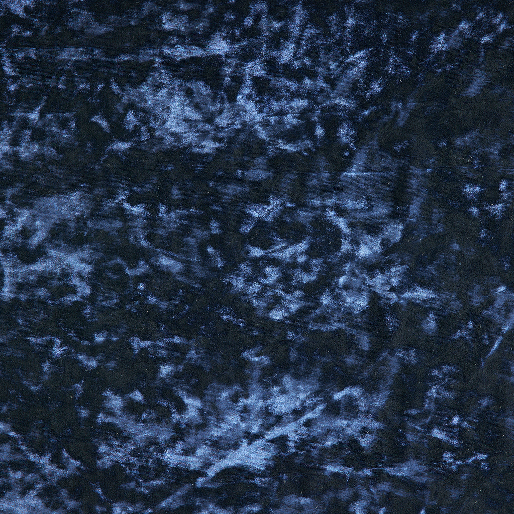 NAVY | 23824 - ICED CRUSHED VELVET - Zelouf Fabric