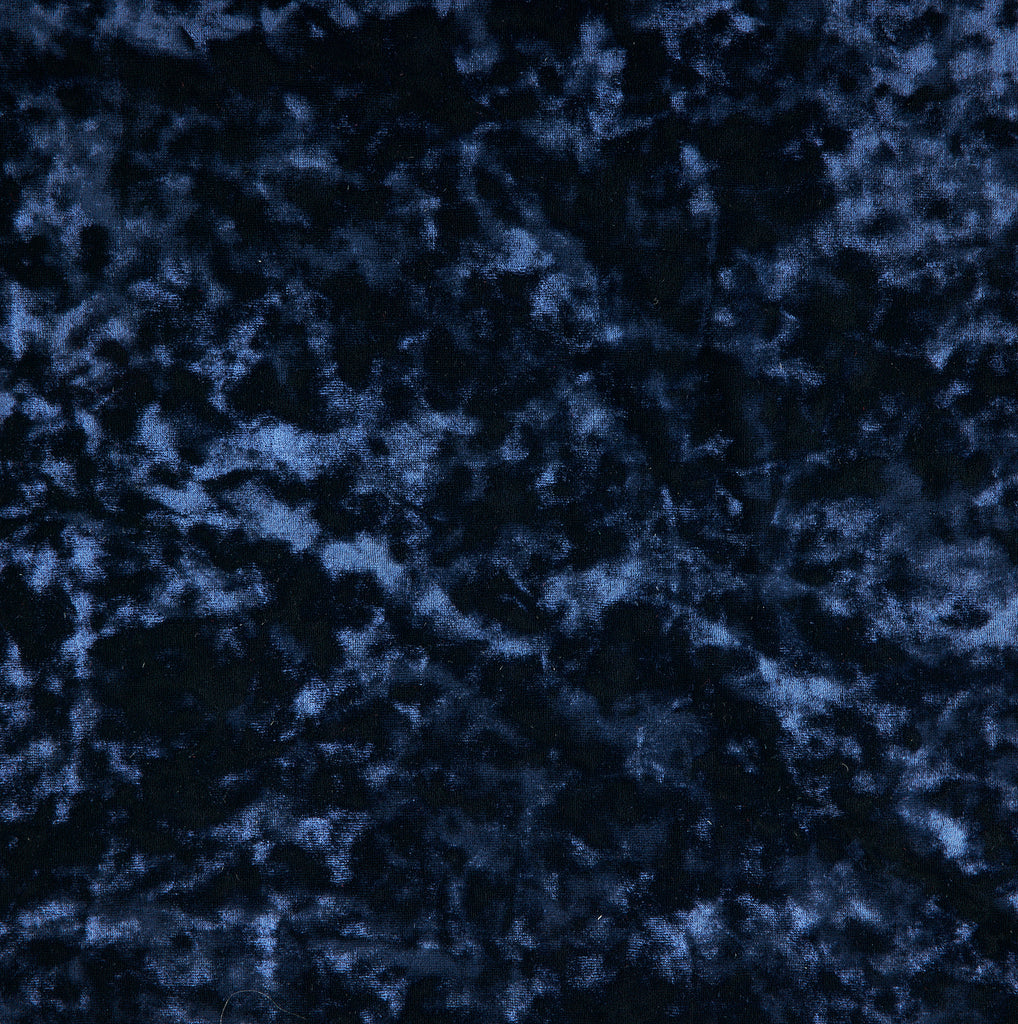 NAVY DELIGHT | 23824 - ICED CRUSHED VELVET - Zelouf Fabric