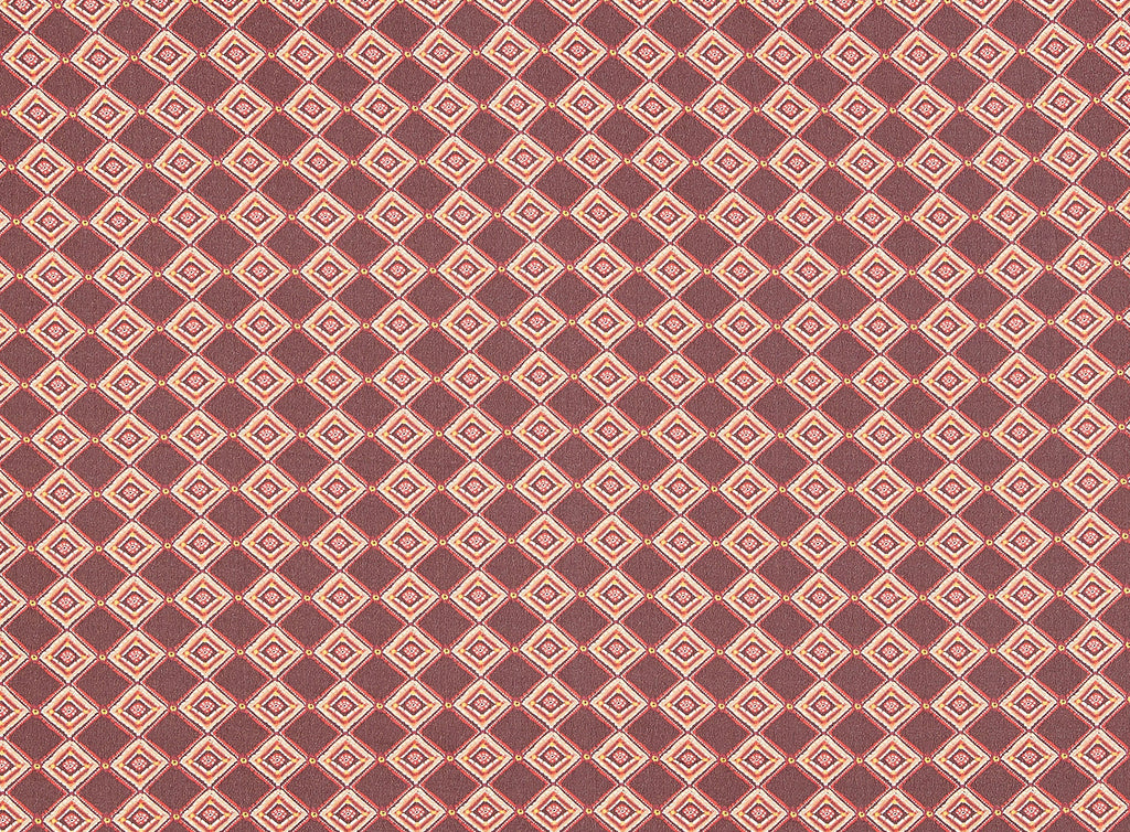 235 CHOCOLATE/MUSTARD | 12518-4633 - WOOL DOBBY PRINT - Zelouf Fabrics