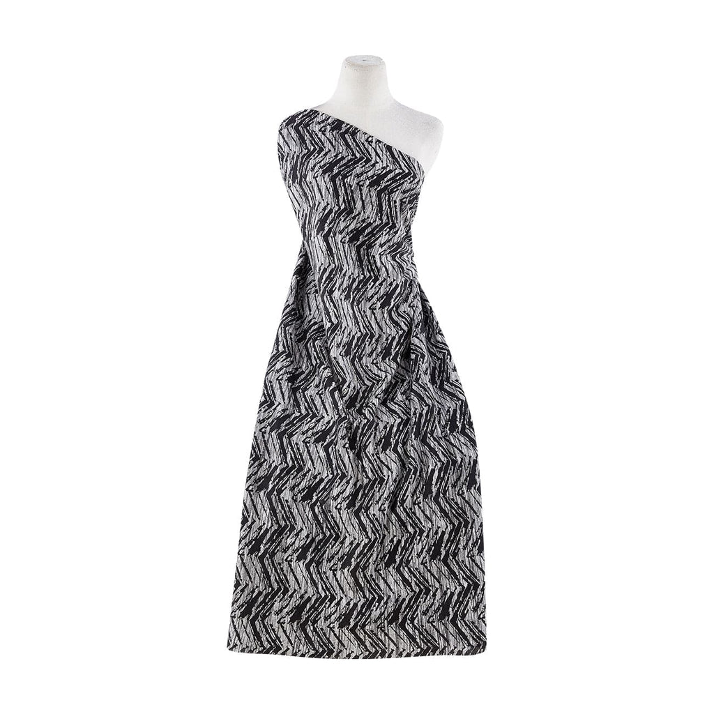 919 BLACK/IVORY | 12529-5177 - TAYLOR HEATHER SWEATER KNIT PRINT - Zelouf Fabrics