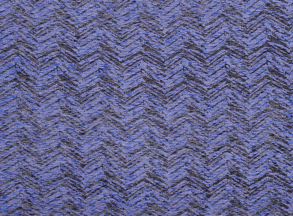 949 BLUE/BLACK | 12529-5177 - TAYLOR HEATHER SWEATER KNIT PRINT - Zelouf Fabrics