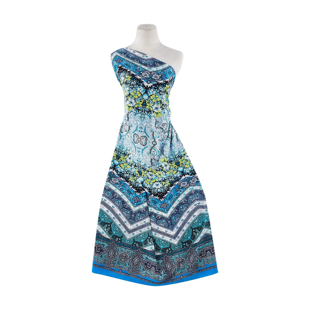 OLIVIA CHIFFON PRINT  | 12600-4637 451 BLUE/YELLOW - Zelouf Fabrics