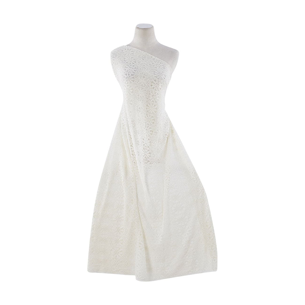 111 WHITE | 12687-3995 - "DARLING" NYLON COTTON LACE - Zelouf Fabrics