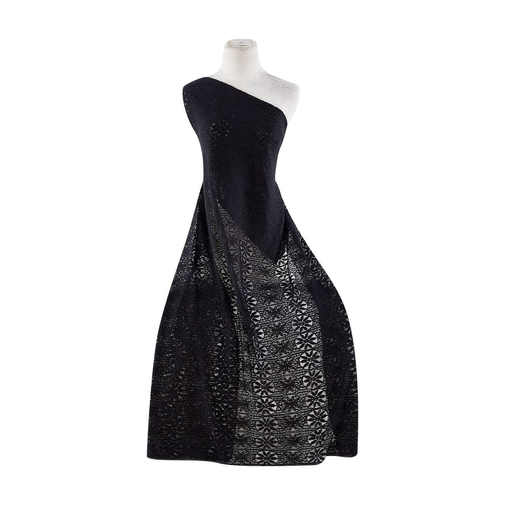 999 BLACK | 12687-3995 - "DARLING" NYLON COTTON LACE - Zelouf Fabrics