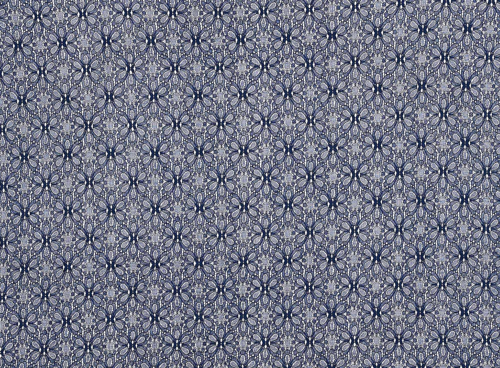 C449 NAVY | 12690-3995 - BLOSSOM LACE PRINT - Zelouf Fabrics