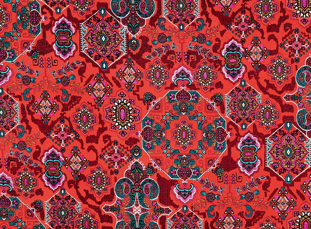 PETRA MEDALLION PRINT ON RAVENNA CREPEE  | 12696-1542  - Zelouf Fabrics