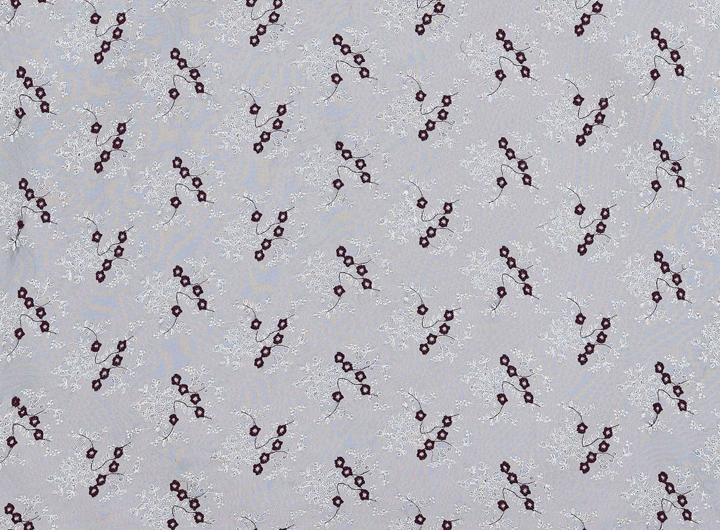 399 GRNET/BLCK | 12729-4073 - "WISTFUL" DITZY EMROIDERY ON MESH - Zelouf Fabrics
