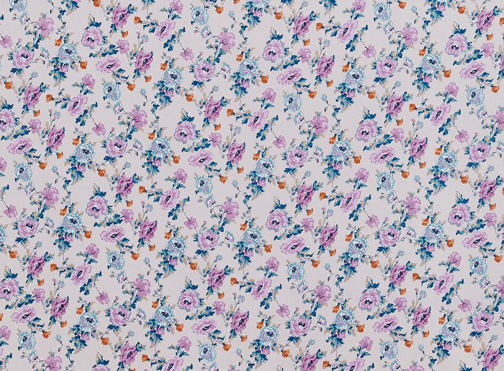 LAILA FLOWER PRINT ON PENELOPE CREPE  | 12773-1540  - Zelouf Fabrics