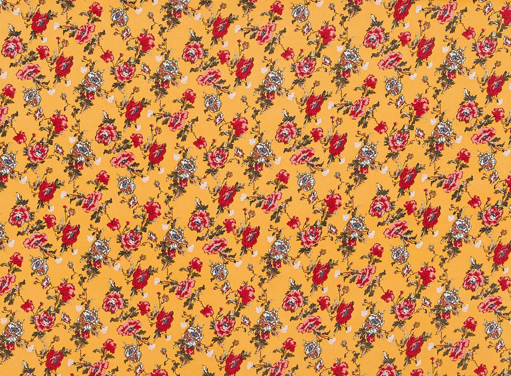 LAILA FLOWER PRINT ON PENELOPE CREPE  | 12773-1540  - Zelouf Fabrics