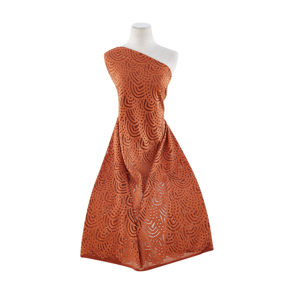 PRUDENCE CORDED LACE  | 12870-3224 235 RUST - Zelouf Fabrics