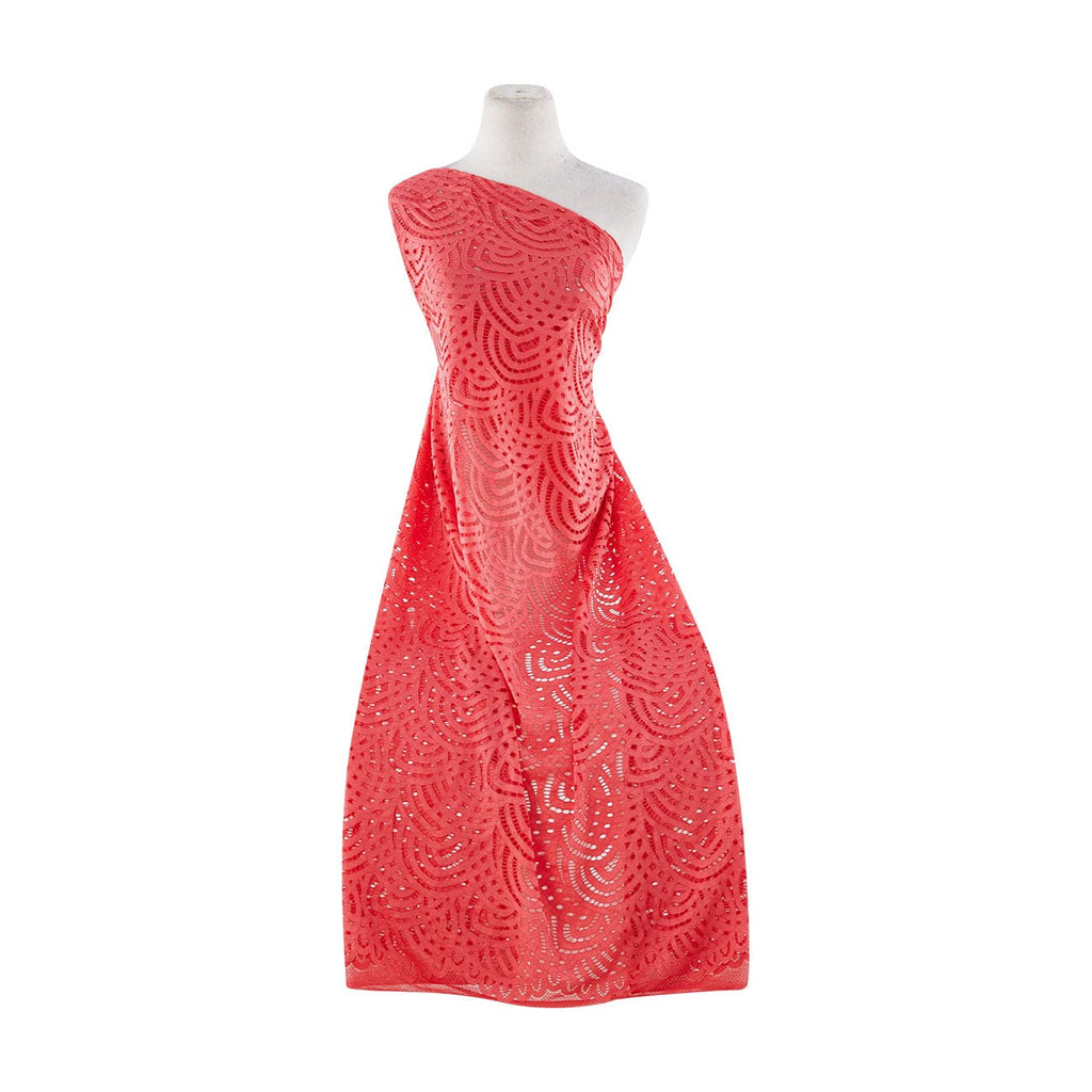 PRUDENCE CORDED LACE  | 12870-3224 383 REEF RED - Zelouf Fabrics