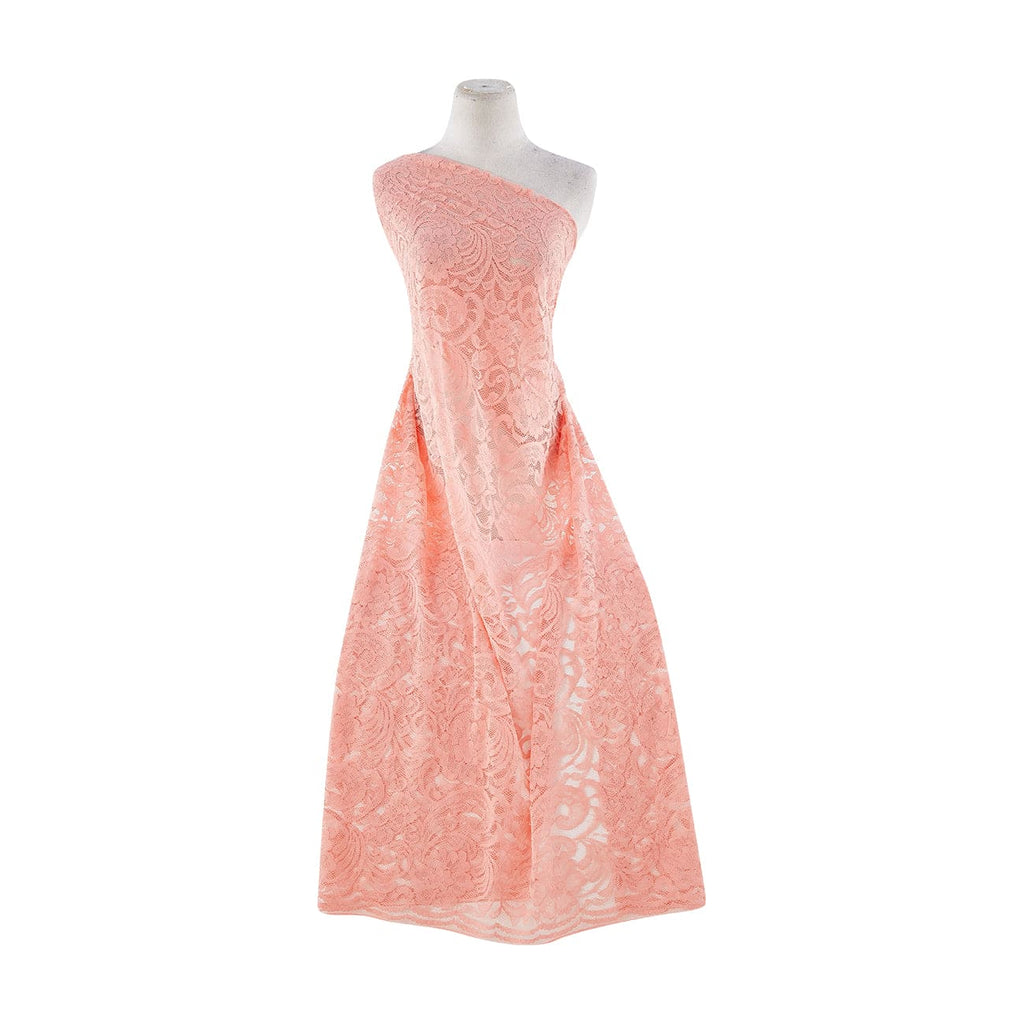 813 PEACH | 12873-3222 - "DARCY" FLORAL LACE - Zelouf Fabrics