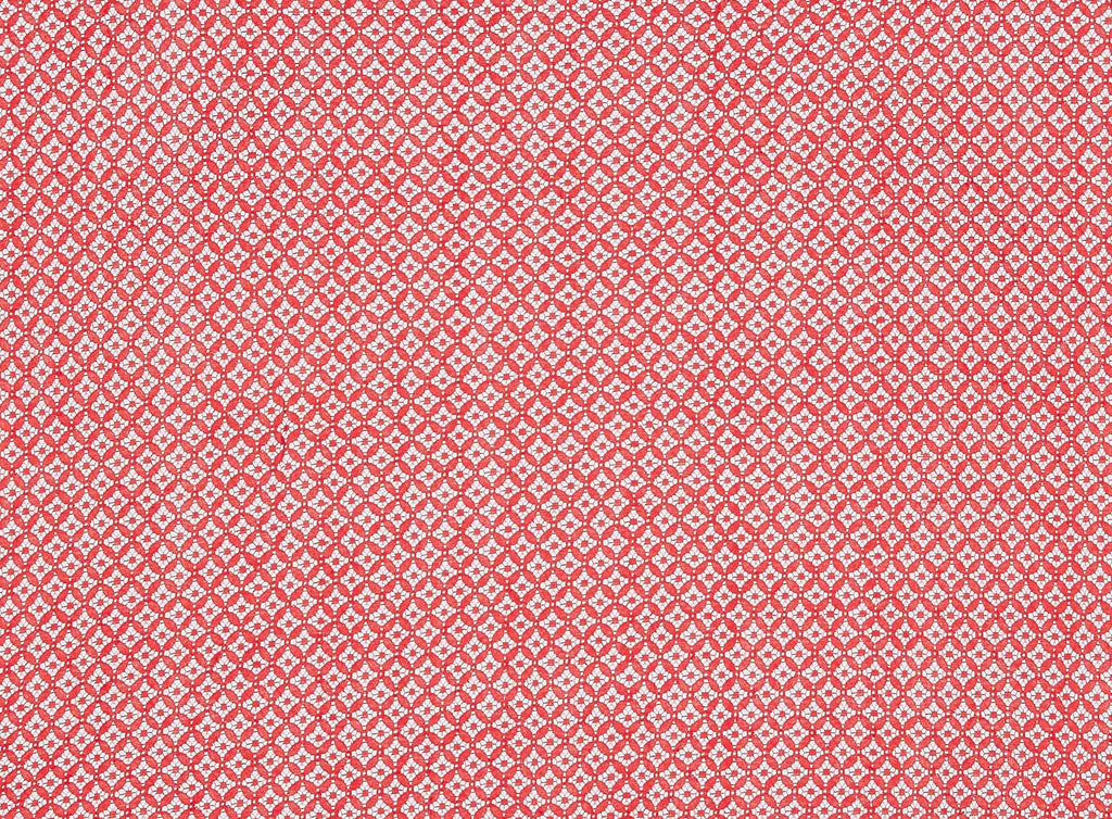 383 REEF RED | 12875-3222 - "GEORGIE" COTTON NYLON LACE - Zelouf Fabrics