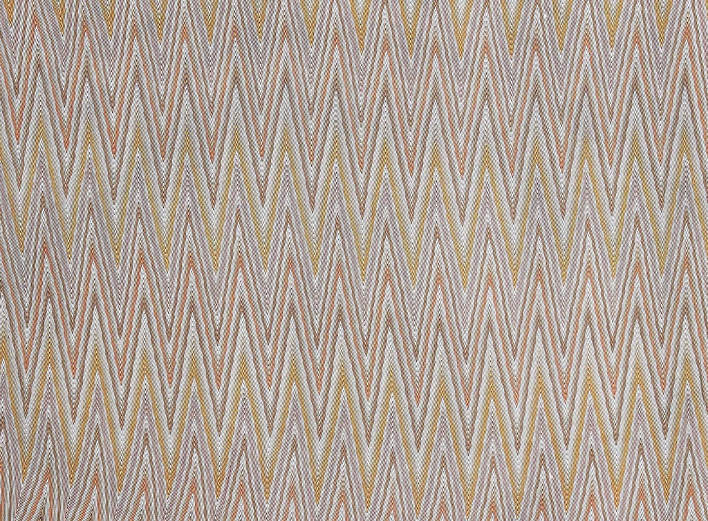 785 OLVE/APRCOT | 12881-4638 - "KNOLL" RETRO CHEVRON ON SKYLAR RAYON CREPON - Zelouf Fabrics