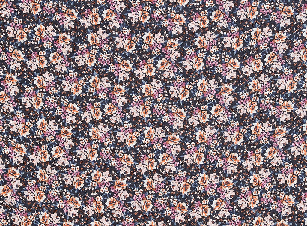 384 BLUSH/MNDRN | 12887-4633 - "FLORA ROSE" WOOL DOBBY PRINT - Zelouf Fabrics