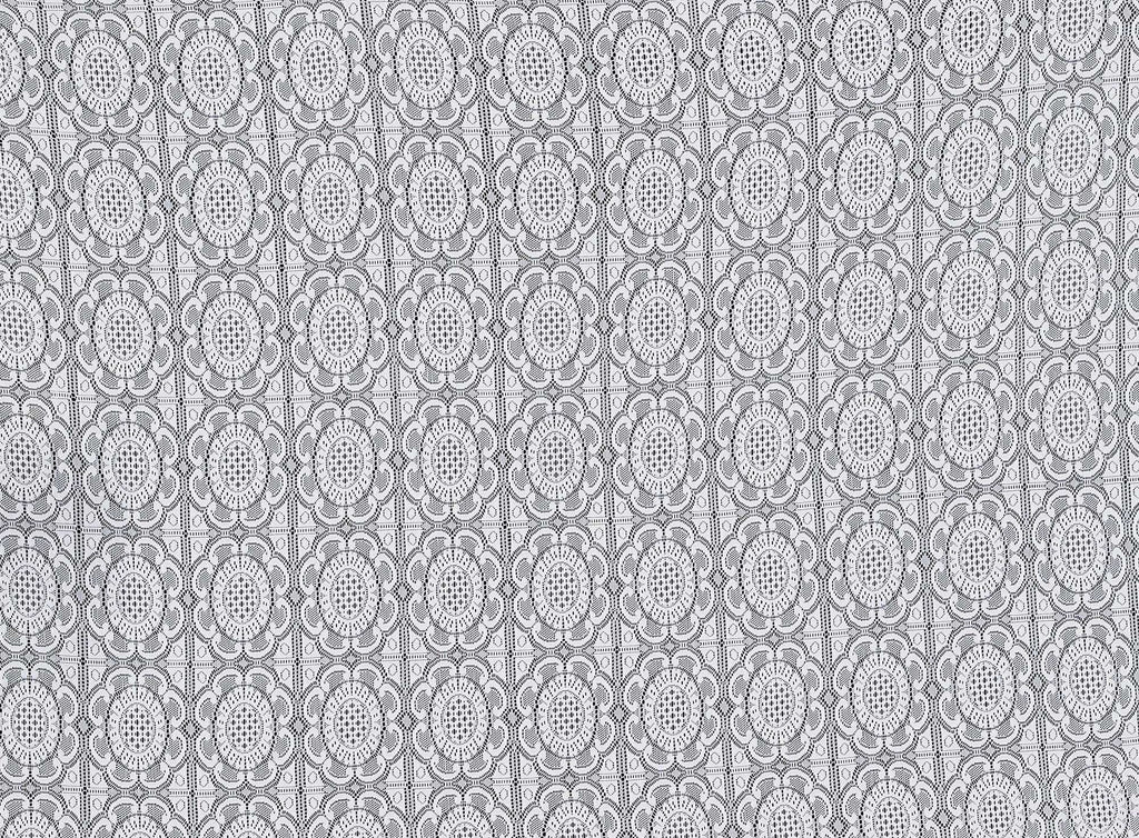 111 WHITE | 12898-3228 - "LOREN" FLORAL MEDALLION LACE - Zelouf Fabrics