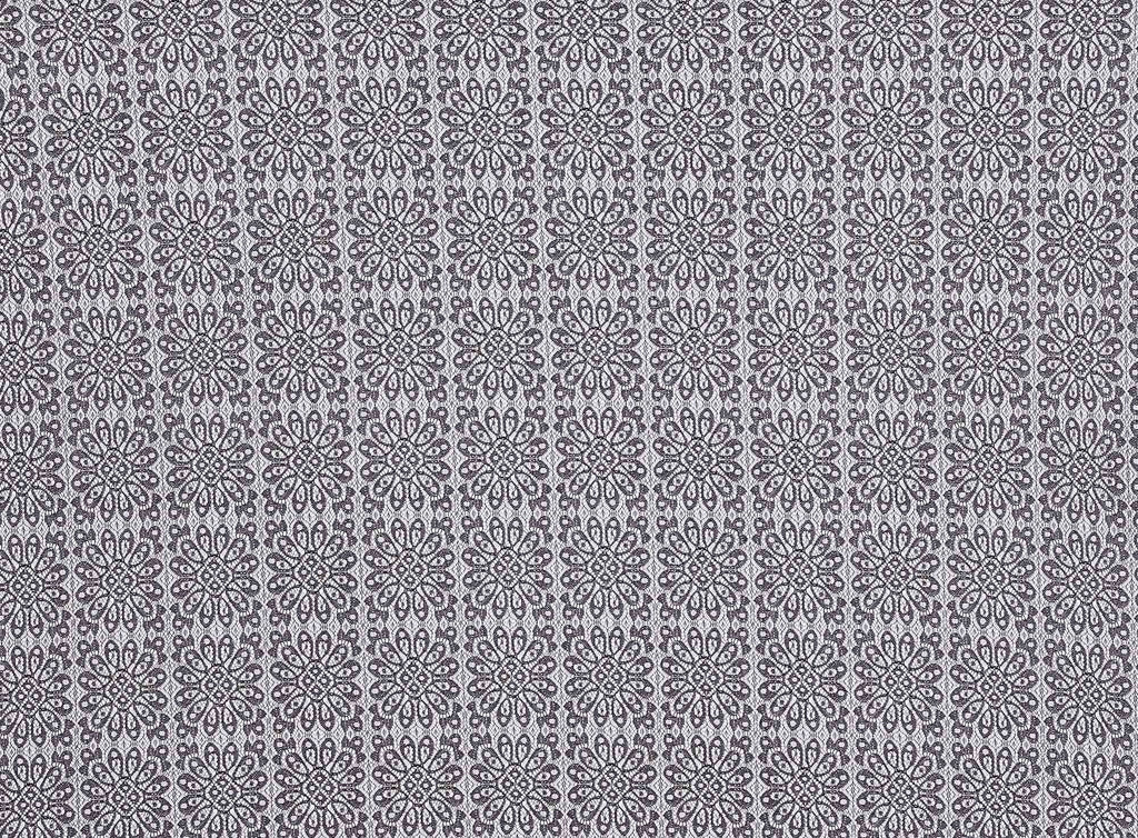 919 BLACK/IVORY | 12918-4548 - "NORA" TWO TONE MEDALLION LACE - Zelouf Fabrics