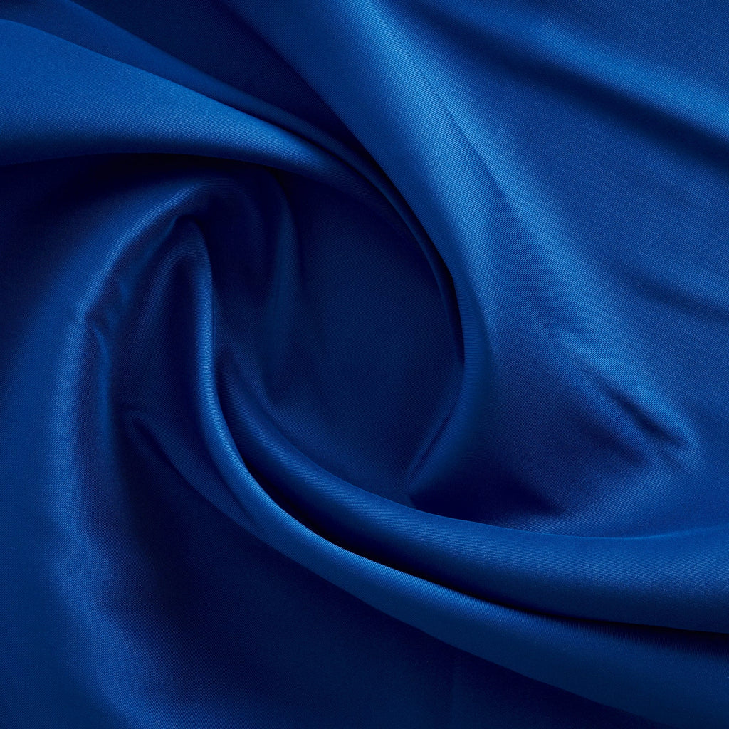 STRETCH MIKADO SATIN TWILL| 23435 LUSCIOUS INDIGO - Zelouf Fabrics