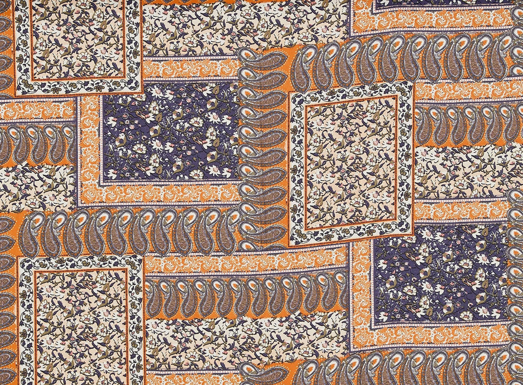 PRAIRIE PARK PATCHWORK ON PENELOPE CREPE  | 12929-1540  - Zelouf Fabrics