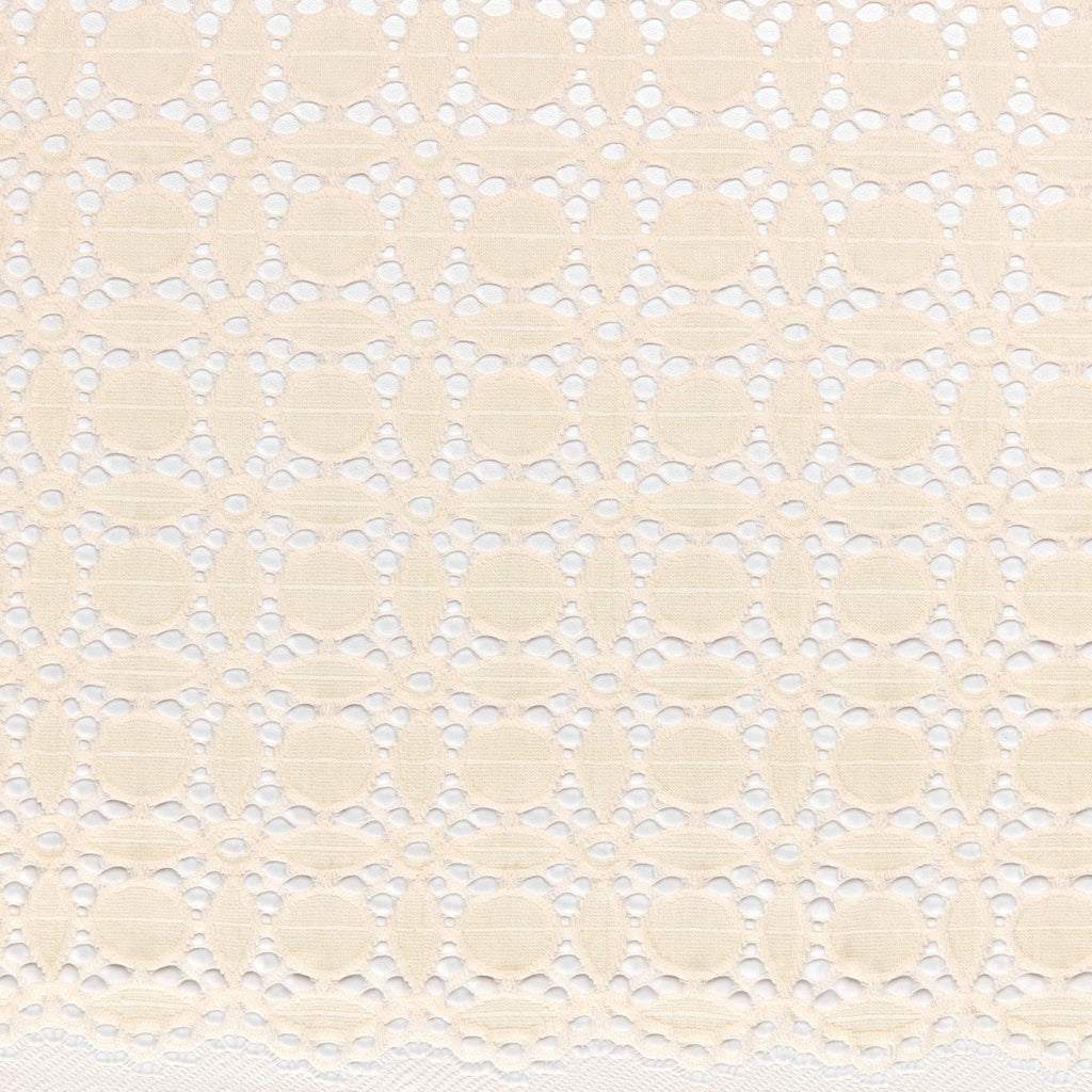 WHITE GEO LACE  | 13181-3222 121 CREAM - Zelouf Fabrics