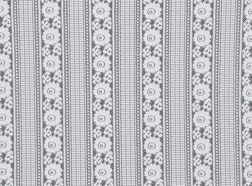 YOANNA RETRO FLORAL STRIPE LACE  | 13182-3419  - Zelouf Fabrics