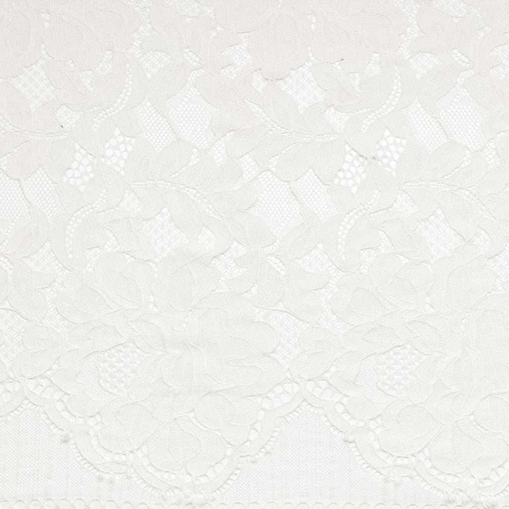 111 OFF WHITE | 13276-4615 - SEVDALIZA" CORDED LACE [1.5 YD PANEL] - Zelouf Fabrics
