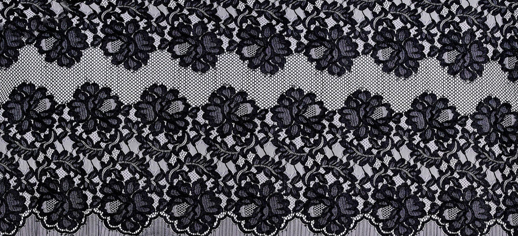 1.5 YD PANEL SEVDALIZA CORDED LACE | 13276-4615 999 BLACK - Zelouf Fabrics
