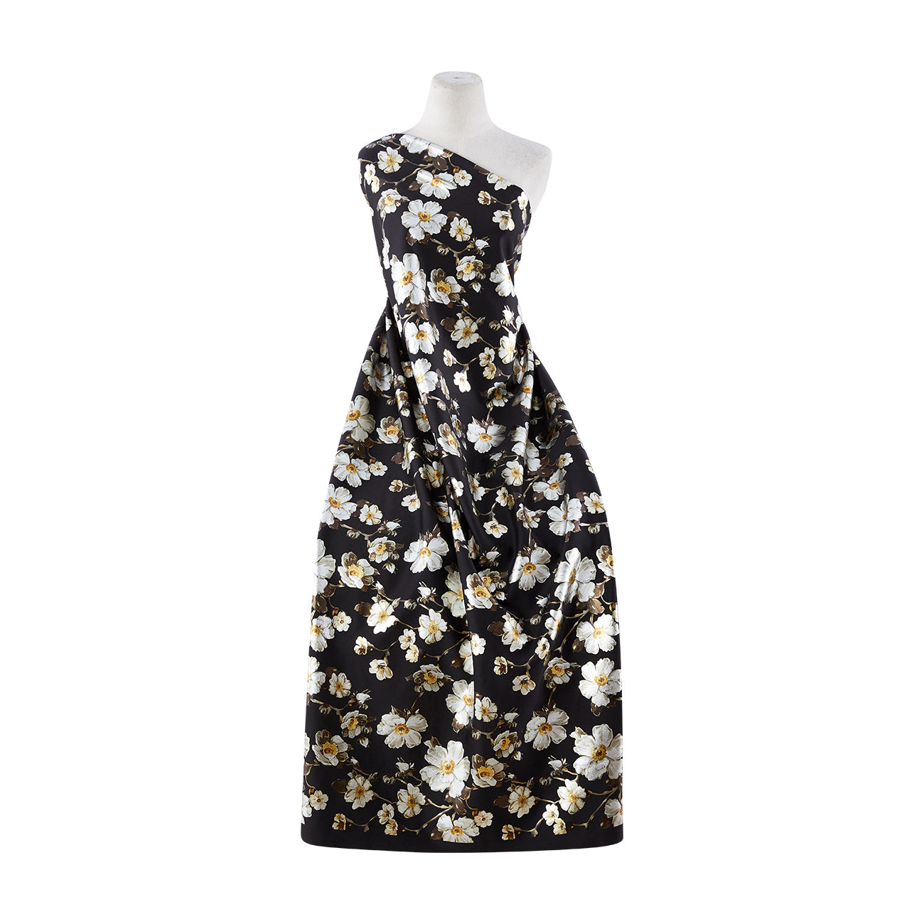 FLORAL SCUBA KNIT FOIL | 13301-5631 912 IVORY/BLACK FLORAL SCUBA KNIT FOIL | 13301-5631 912 IVORY/BLACK