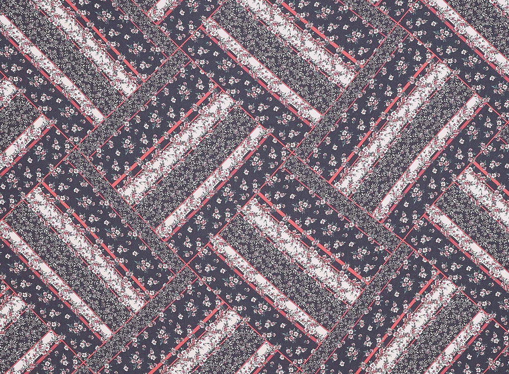 393 BLK/SCARLET | 13328-4633DP - PRINTED WOOL DOBBY *DIGITAL SAMPLE* - Zelouf Fabrics