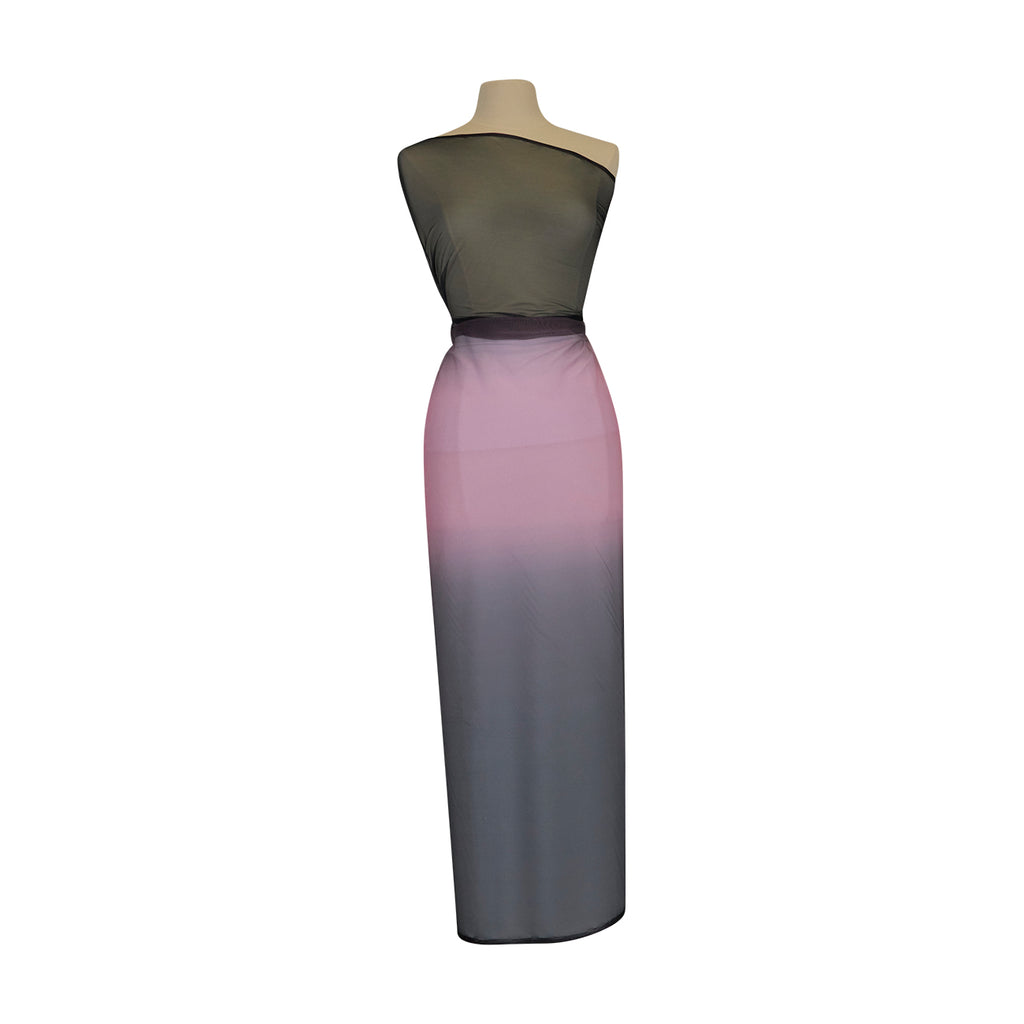 BLACK/ROSE | 1120 - TULLE W/DOUBLE OMBRE - Zelouf Fabrics