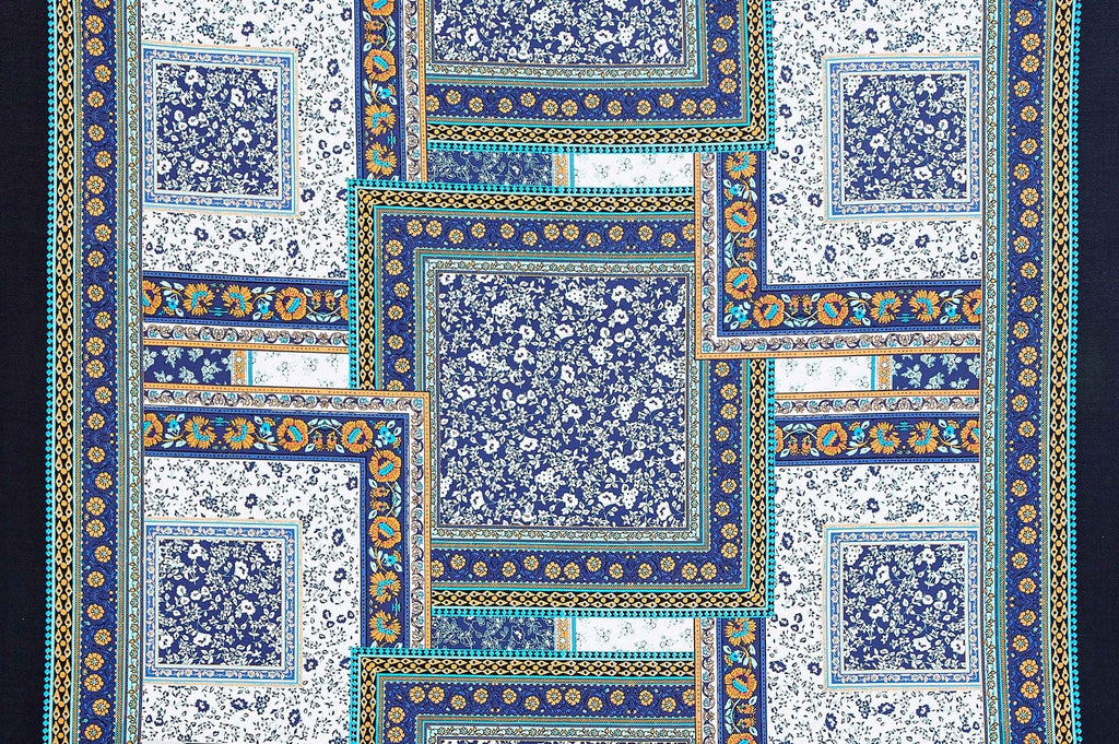 SOLID ITY  | 13496-1181 459 BLUE/GOLD - Zelouf Fabrics