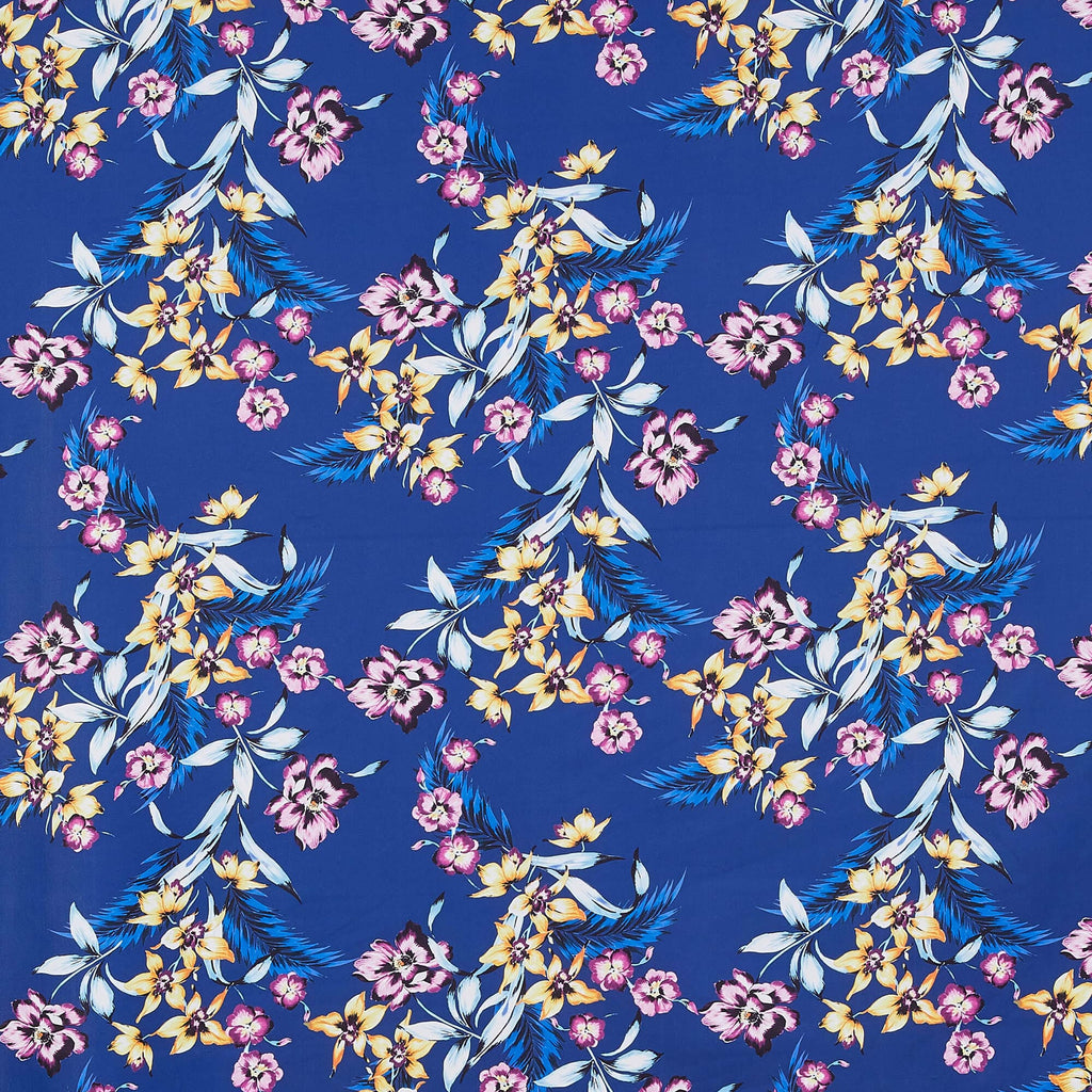 SCUBA KNIT PRINT  | 13533-5631DP 484NAVY/ORCHID - Zelouf Fabrics