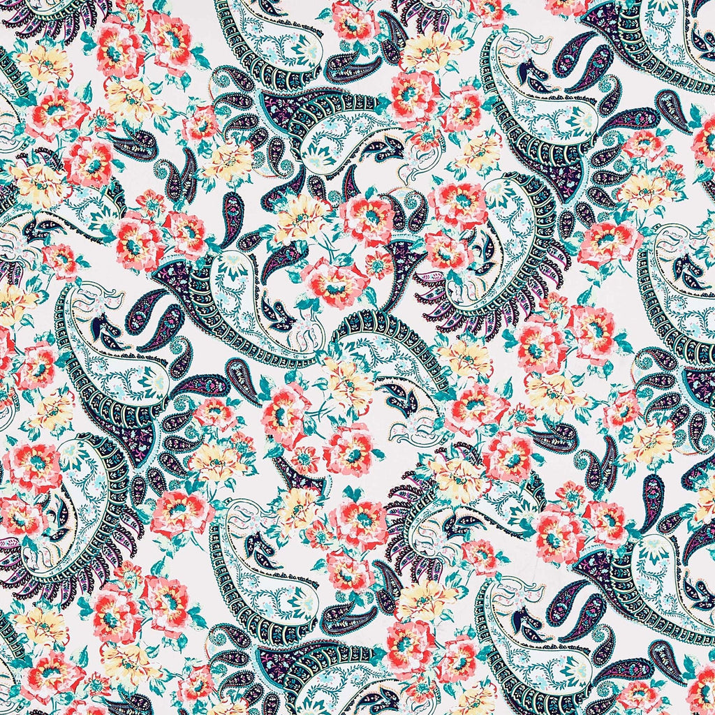 PRINT ITY  | 13542-1181 875 CORAL/TEAL - Zelouf Fabrics