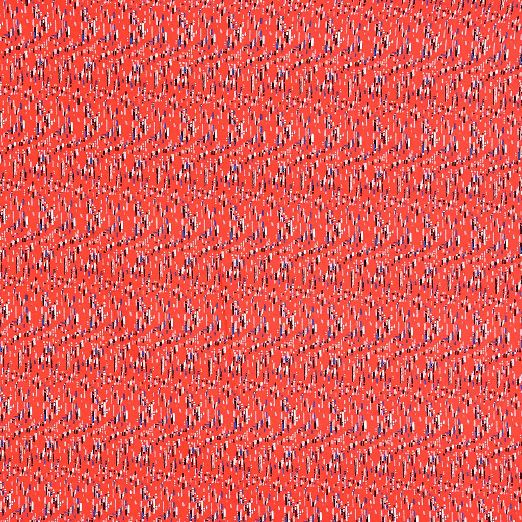 341 RED/BLUE | 13561-1323DP - PRINTED BELLE CREPE - Zelouf Fabrics