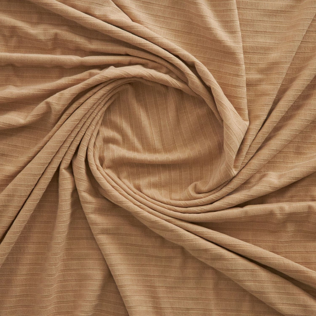CAPPUCCINO | 26122 - CATALINA RIBBED KNIT - Zelouf Fabrics