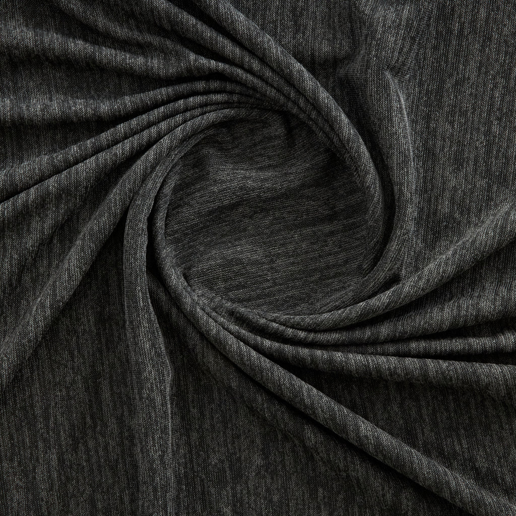 BRUSHED SWEATER KNIT  | D2173 CHARCOAL - Zelouf Fabrics