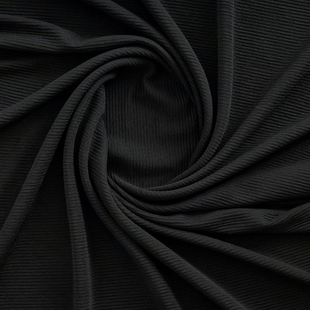 HARPER TEXTURE OTTOMAN  | 26119 BLACK - Zelouf Fabrics